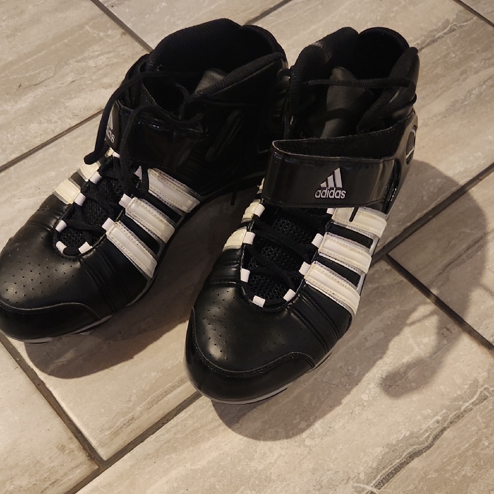 Adidas Black and White Basketball Sneakers